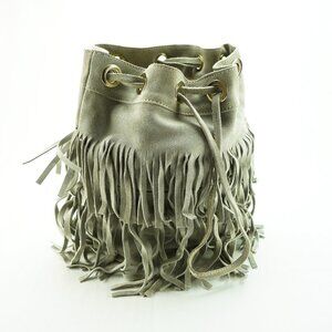 NEW ZARA Fringe Suede Bucket Bag – Boho Western Style